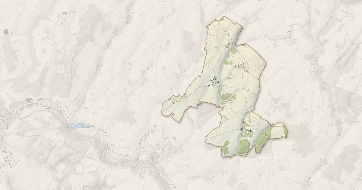 Portrait cartographique de La Corne-en-Vexin : relief, eau, forêts, bâti et voies, calculés à partir des données de l'IGN