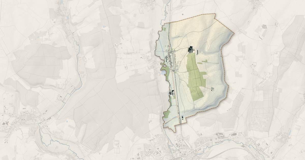Portrait cartographique de Éragny-sur-Epte : relief, eau, forêts, bâti et voies, calculés à partir des données de l'IGN