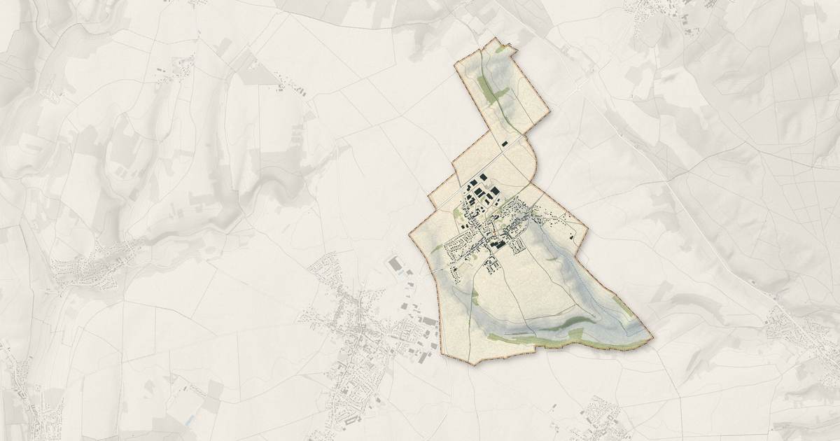 Portrait cartographique de Ercuis : relief, eau, forêts, bâti et voies, calculés à partir des données de l'IGN
