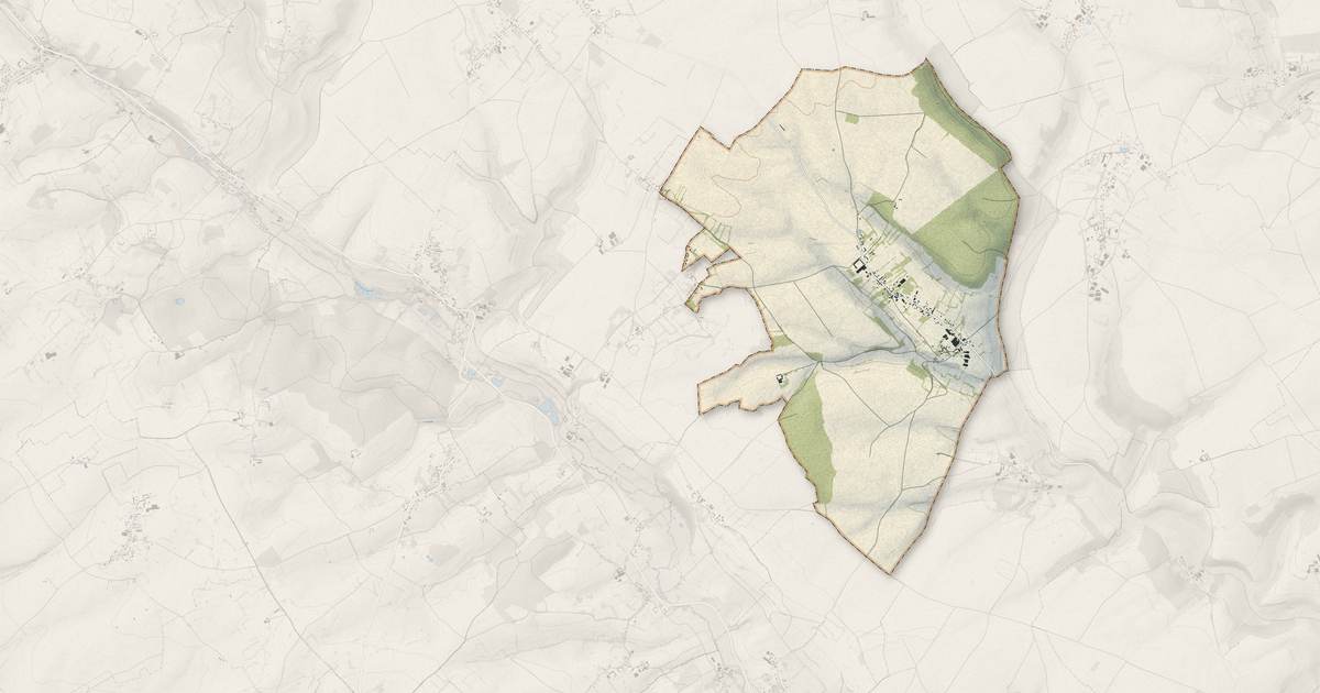 Portrait cartographique de Ernemont-Boutavent : relief, eau, forêts, bâti et voies, calculés à partir des données de l'IGN