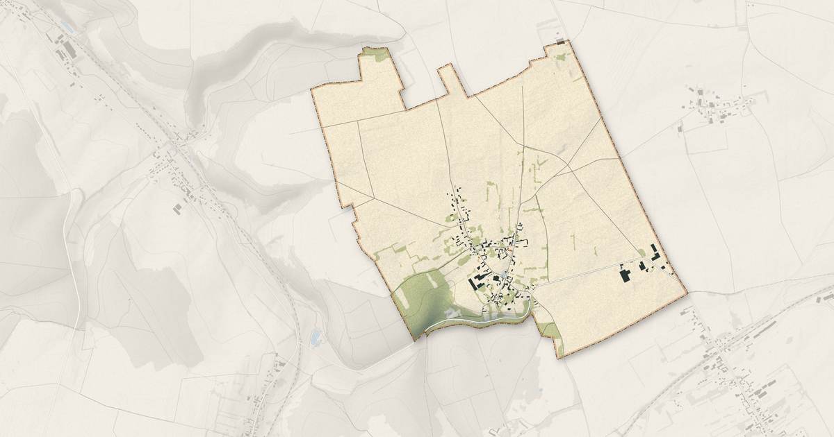 Portrait cartographique de Escles-Saint-Pierre : relief, eau, forêts, bâti et voies, calculés à partir des données de l'IGN