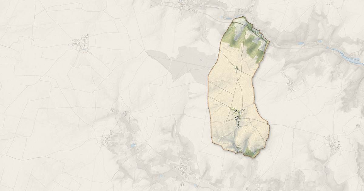 Portrait cartographique de Étavigny : relief, eau, forêts, bâti et voies, calculés à partir des données de l'IGN