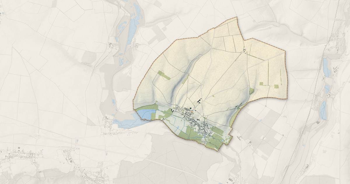 Portrait cartographique de Étouy : relief, eau, forêts, bâti et voies, calculés à partir des données de l'IGN