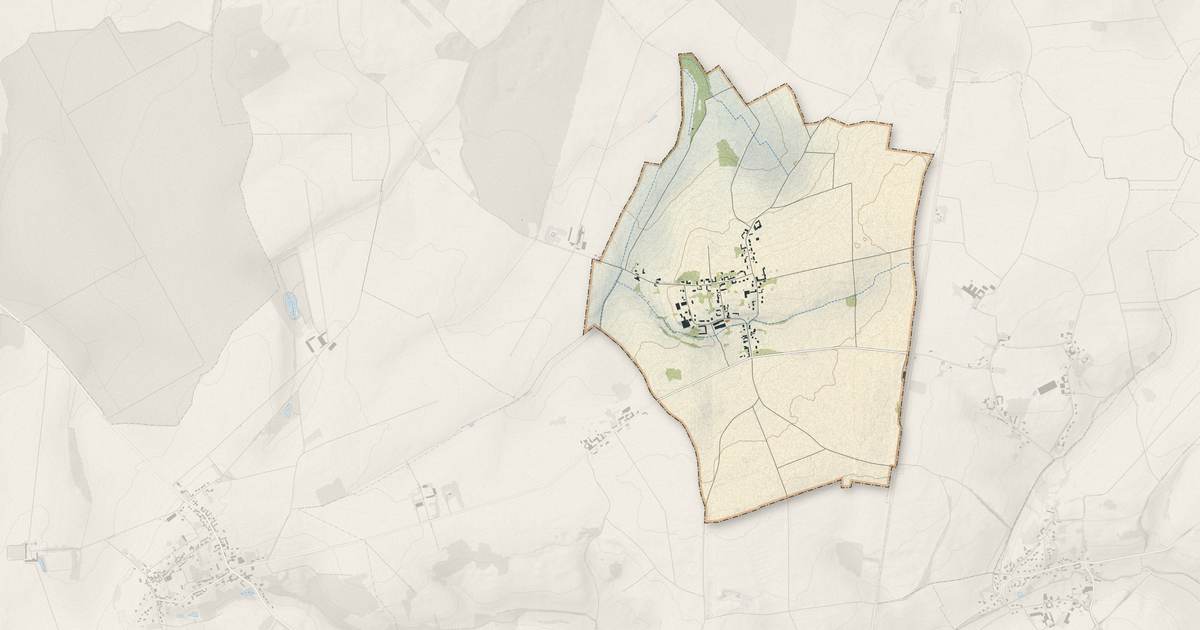 Portrait cartographique de Flavy-le-Meldeux : relief, eau, forêts, bâti et voies, calculés à partir des données de l'IGN