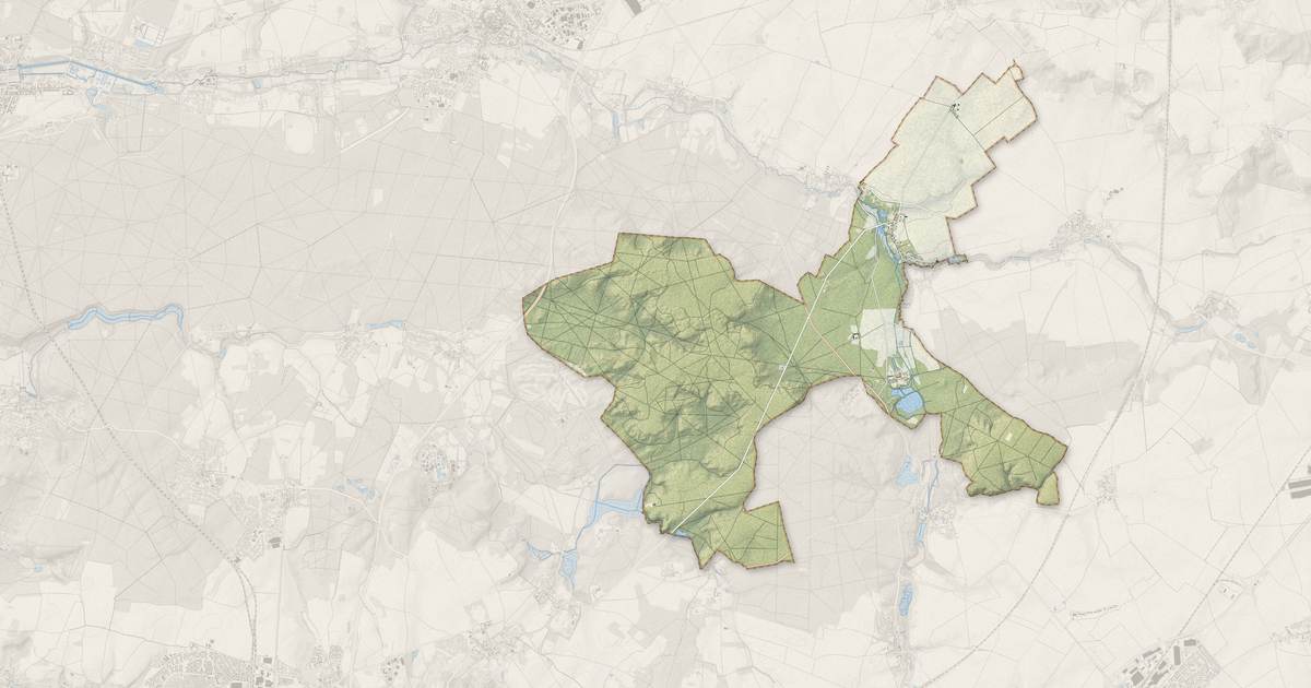Portrait cartographique de Fontaine-Chaalis : relief, eau, forêts, bâti et voies, calculés à partir des données de l'IGN
