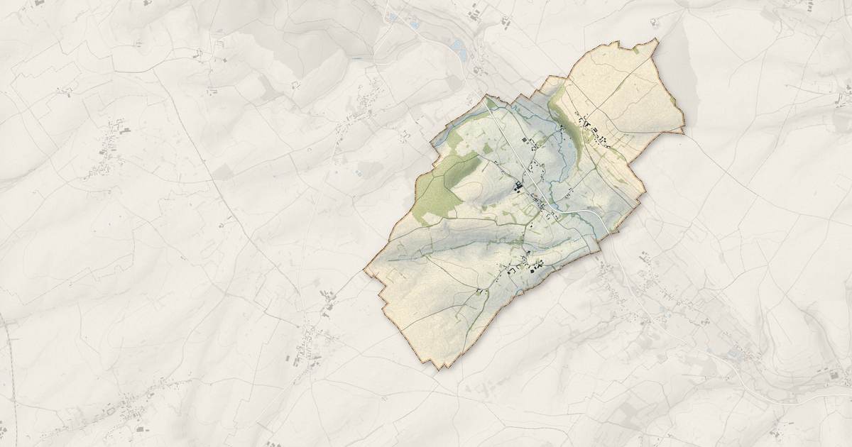 Portrait cartographique de Fontenay-Torcy : relief, eau, forêts, bâti et voies, calculés à partir des données de l'IGN