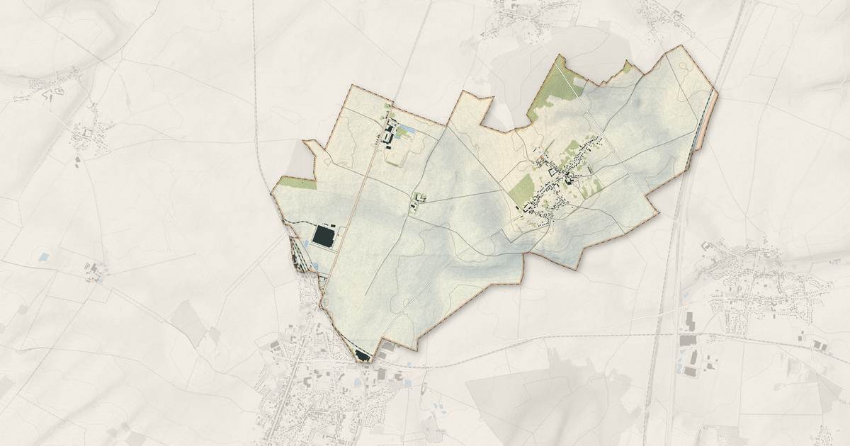 Portrait cartographique de Francières : relief, eau, forêts, bâti et voies, calculés à partir des données de l'IGN