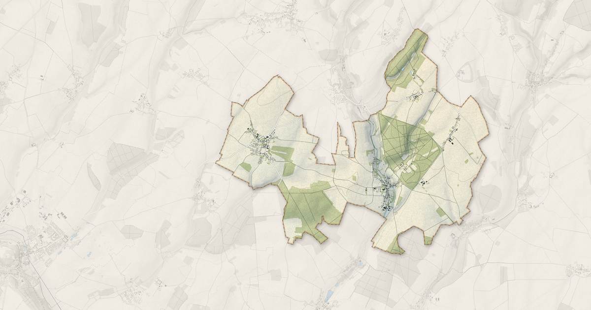 Portrait cartographique de Montchevreuil : relief, eau, forêts, bâti et voies, calculés à partir des données de l'IGN