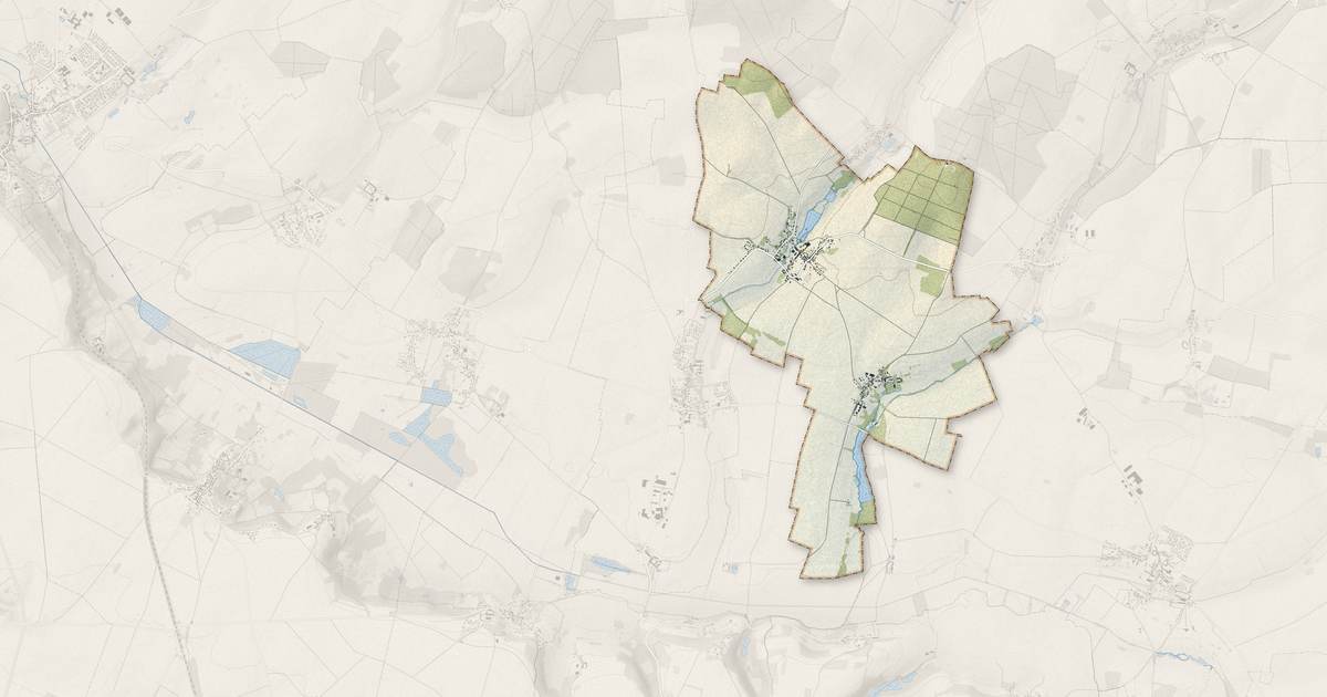 Portrait cartographique de Fresne-Léguillon : relief, eau, forêts, bâti et voies, calculés à partir des données de l'IGN