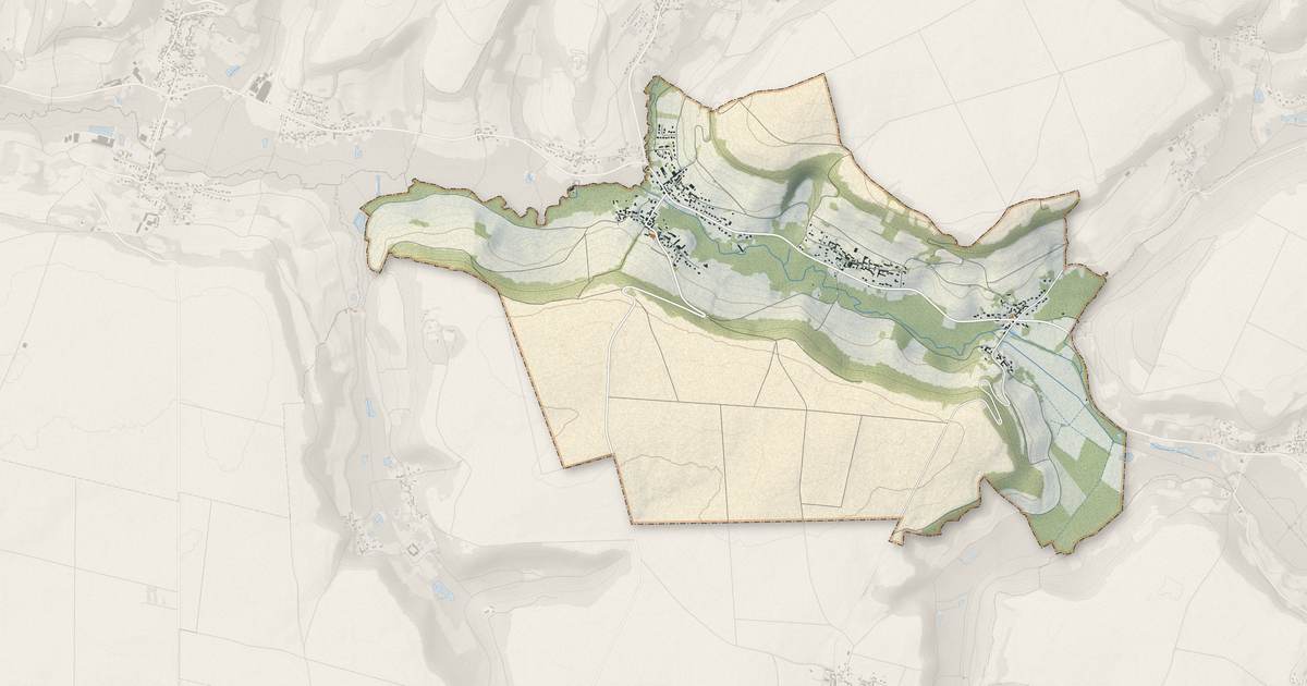Portrait cartographique de Fresnoy-la-Rivière : relief, eau, forêts, bâti et voies, calculés à partir des données de l'IGN