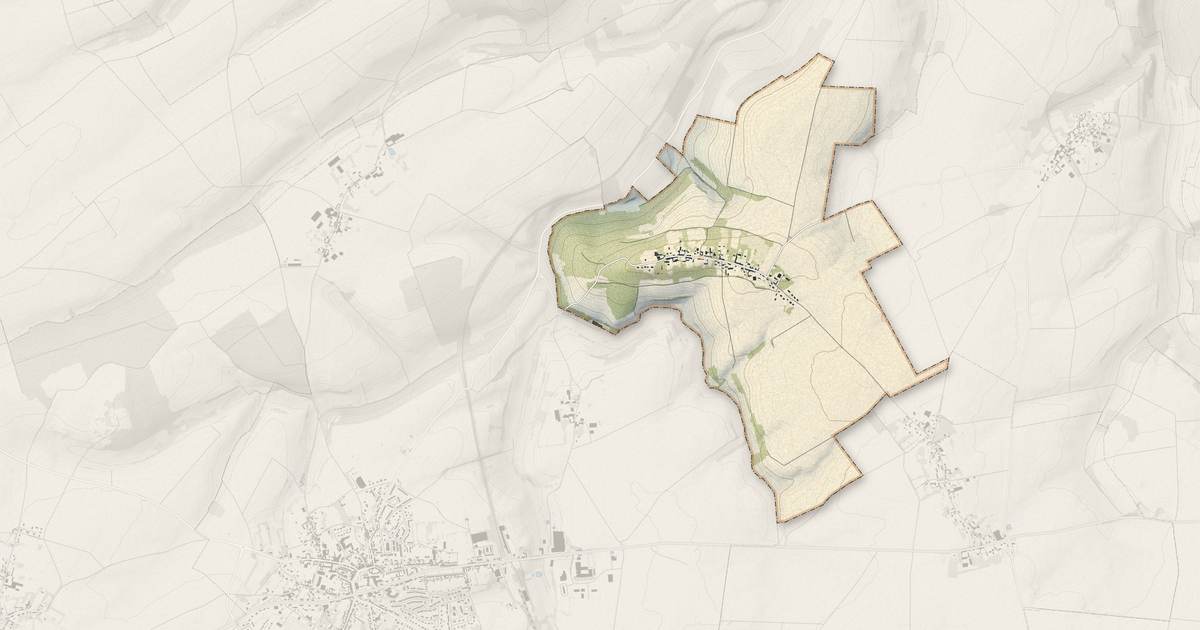 Portrait cartographique de Le Gallet : relief, eau, forêts, bâti et voies, calculés à partir des données de l'IGN