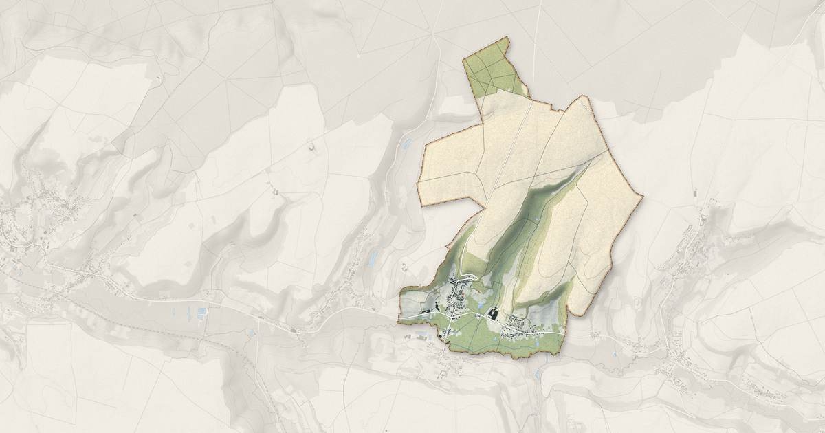 Portrait cartographique de Gilocourt : relief, eau, forêts, bâti et voies, calculés à partir des données de l'IGN