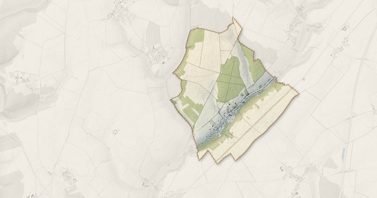 Portrait cartographique de Guignecourt : relief, eau, forêts, bâti et voies, calculés à partir des données de l'IGN