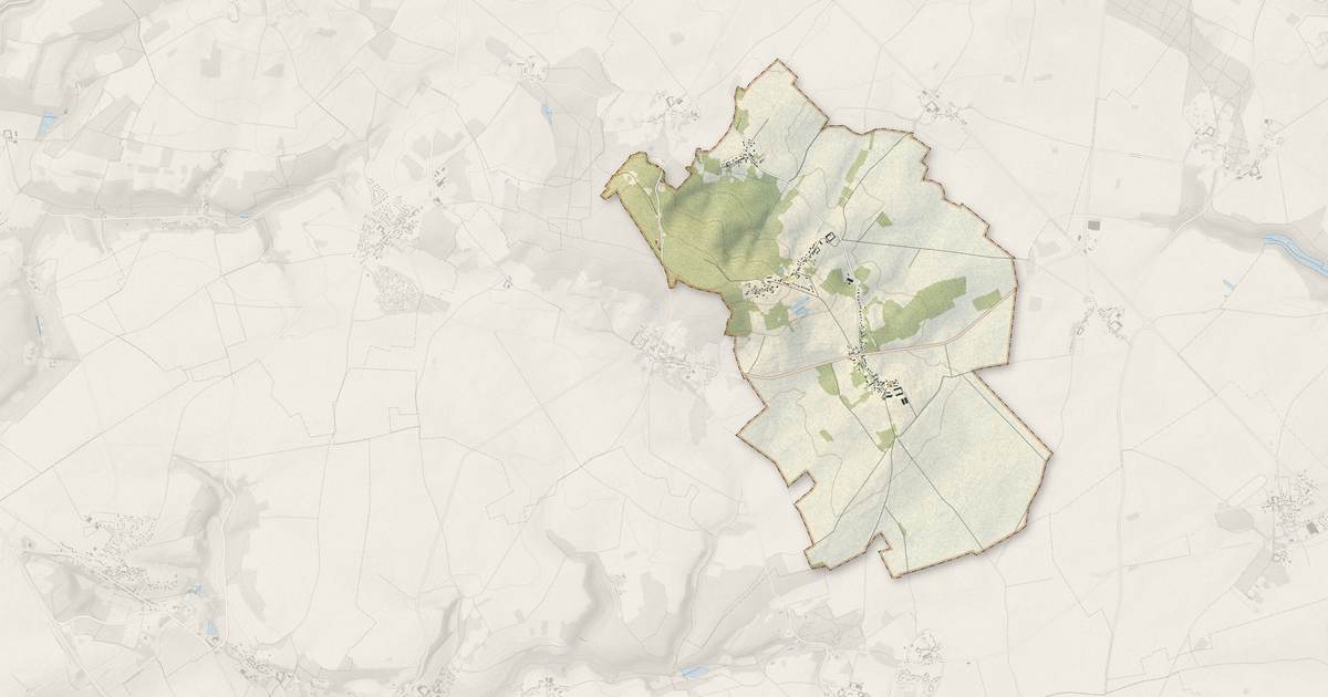 Portrait cartographique de Hadancourt-le-Haut-Clocher : relief, eau, forêts, bâti et voies, calculés à partir des données de l'IGN