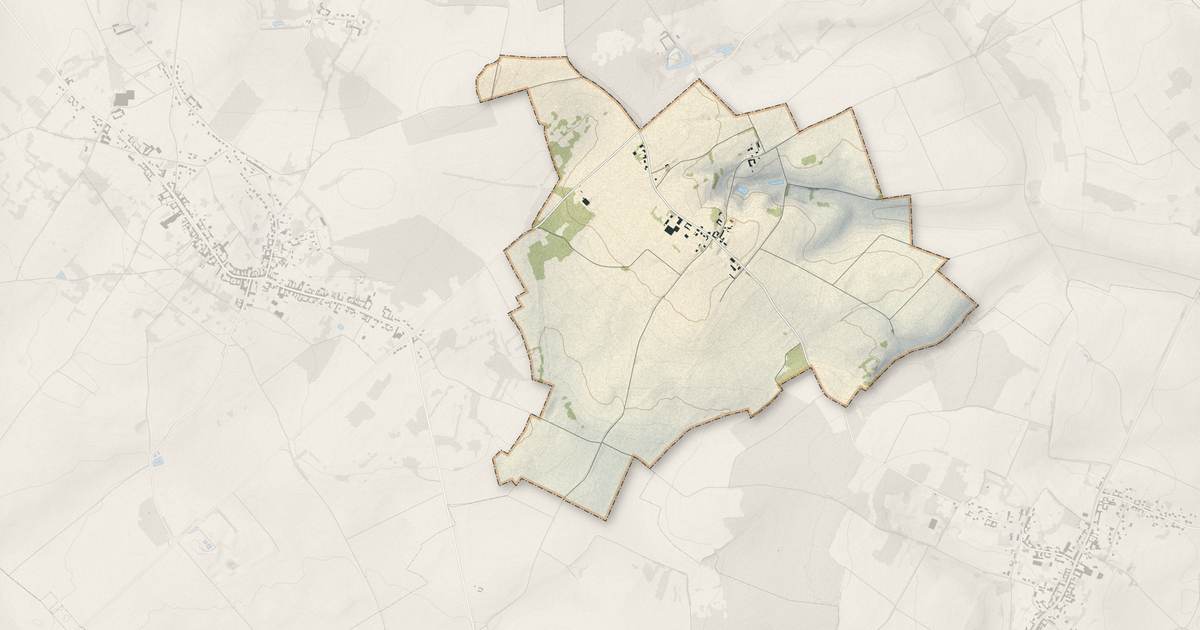 Portrait cartographique de Hainvillers : relief, eau, forêts, bâti et voies, calculés à partir des données de l'IGN