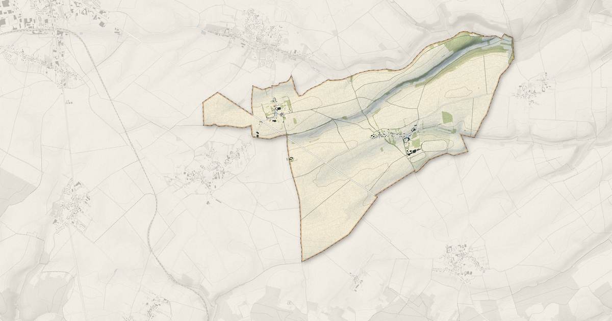 Portrait cartographique de Le Hamel : relief, eau, forêts, bâti et voies, calculés à partir des données de l'IGN
