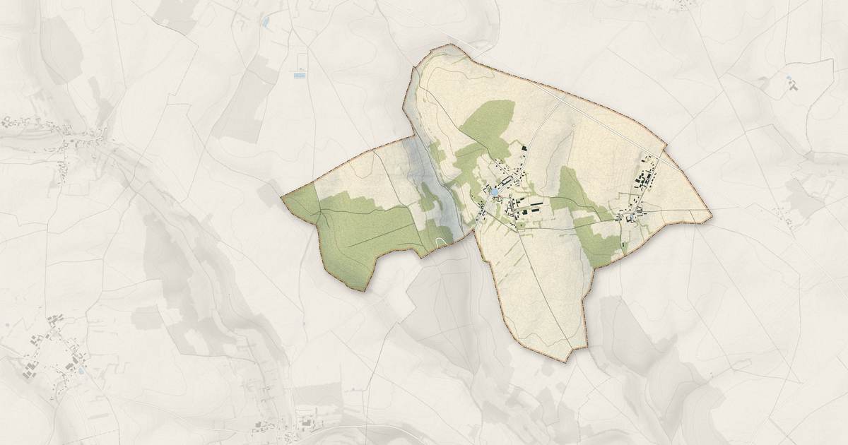 Portrait cartographique de Hautbos : relief, eau, forêts, bâti et voies, calculés à partir des données de l'IGN