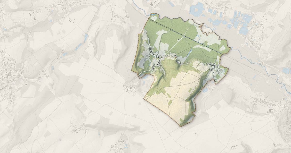 Portrait cartographique de Heilles : relief, eau, forêts, bâti et voies, calculés à partir des données de l'IGN