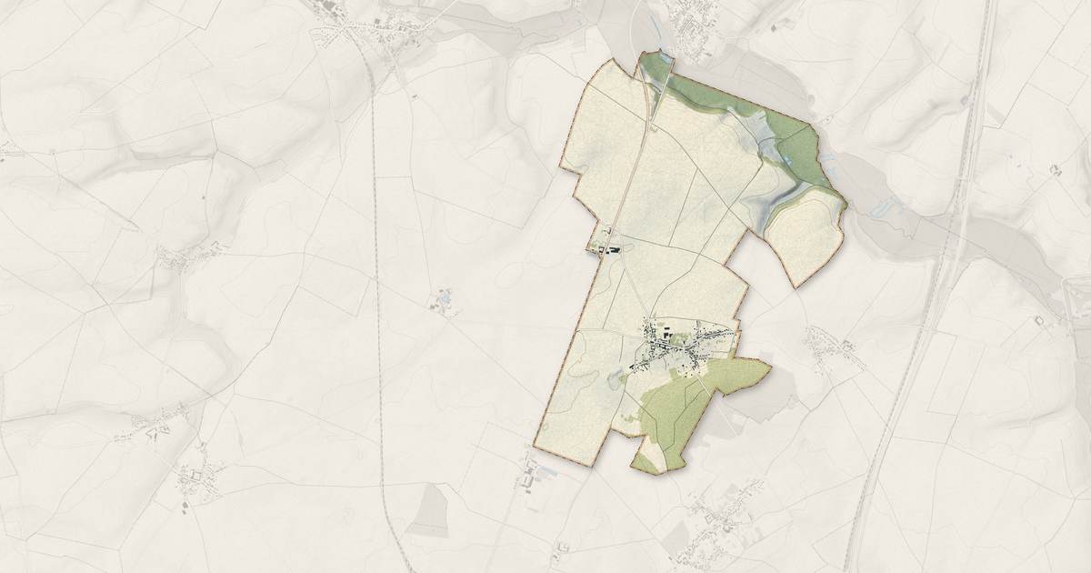 Portrait cartographique de Hémévillers : relief, eau, forêts, bâti et voies, calculés à partir des données de l'IGN