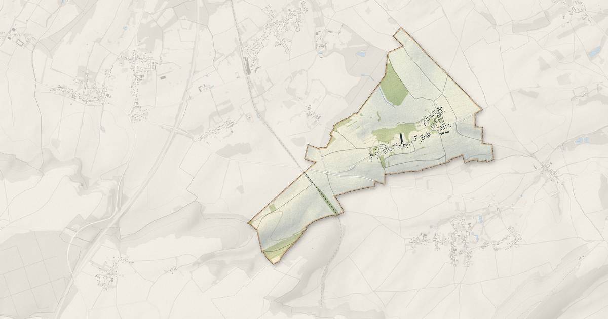 Portrait cartographique de Hodenc-l'Évêque : relief, eau, forêts, bâti et voies, calculés à partir des données de l'IGN