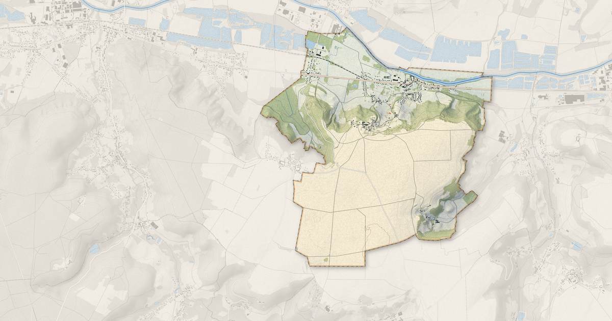 Portrait cartographique de Jaulzy : relief, eau, forêts, bâti et voies, calculés à partir des données de l'IGN
