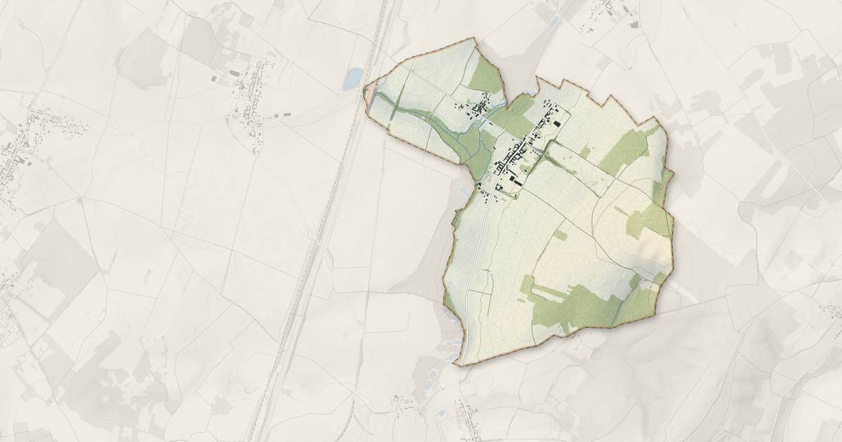Portrait cartographique de Laberlière : relief, eau, forêts, bâti et voies, calculés à partir des données de l'IGN