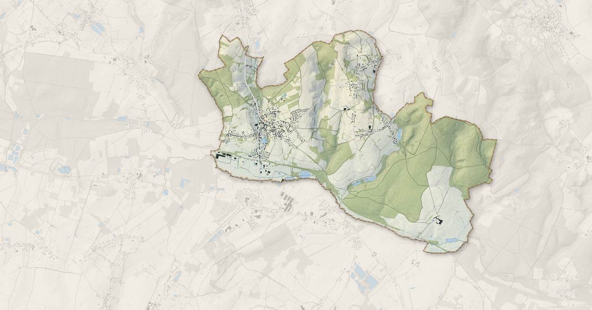 Portrait cartographique de Lachapelle-aux-Pots : relief, eau, forêts, bâti et voies, calculés à partir des données de l'IGN