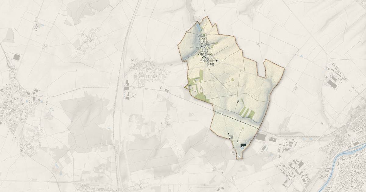 Portrait cartographique de Lachelle : relief, eau, forêts, bâti et voies, calculés à partir des données de l'IGN