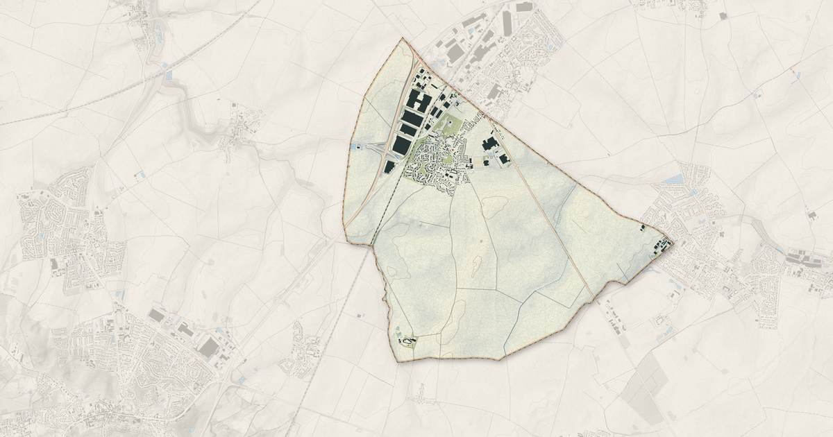 Portrait cartographique de Lagny-le-Sec : relief, eau, forêts, bâti et voies, calculés à partir des données de l'IGN