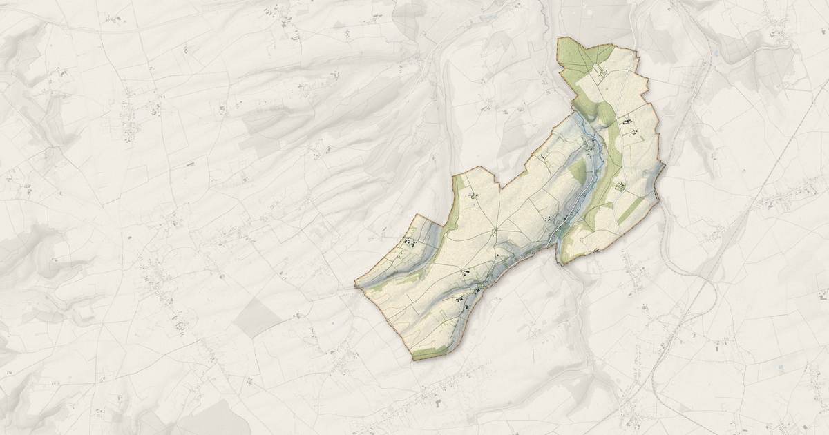 Portrait cartographique de Lannoy-Cuillère : relief, eau, forêts, bâti et voies, calculés à partir des données de l'IGN
