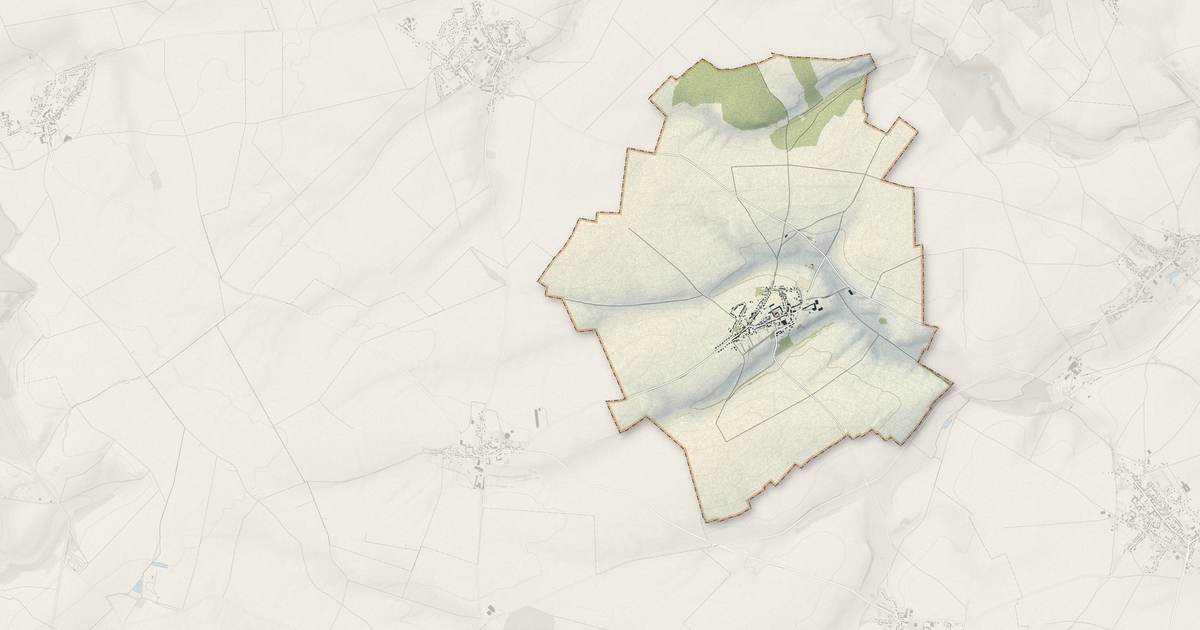 Portrait cartographique de Léglantiers : relief, eau, forêts, bâti et voies, calculés à partir des données de l'IGN