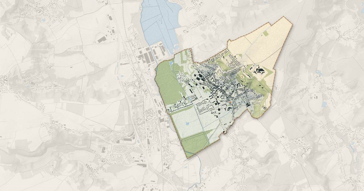 Portrait cartographique de Liancourt : relief, eau, forêts, bâti et voies, calculés à partir des données de l'IGN