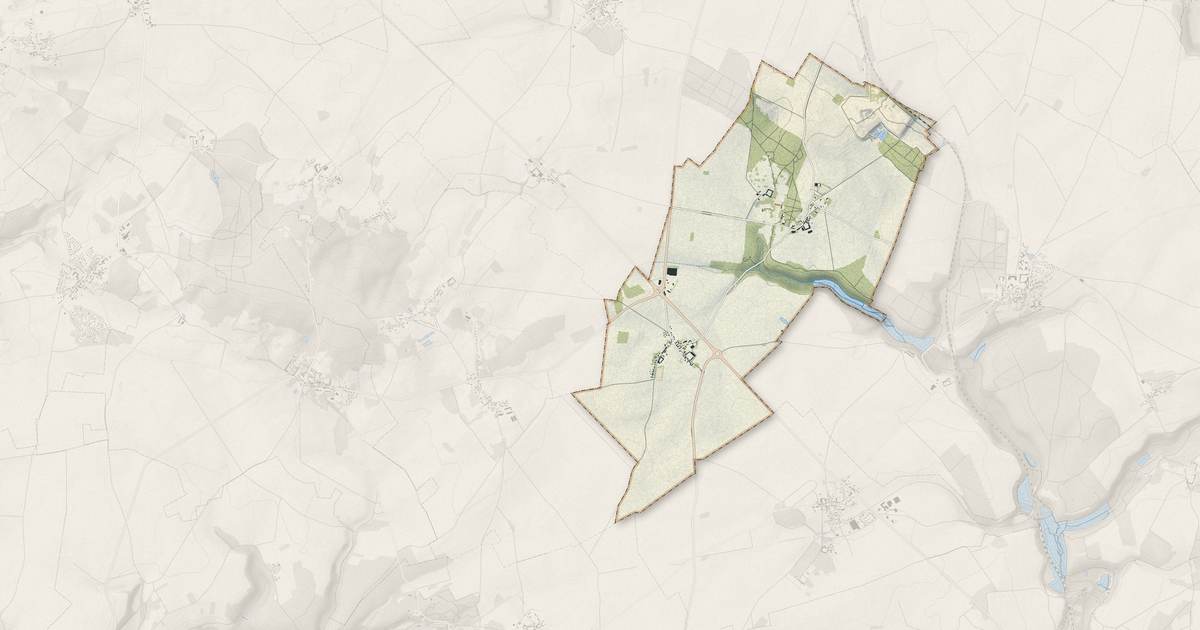 Portrait cartographique de Lierville : relief, eau, forêts, bâti et voies, calculés à partir des données de l'IGN