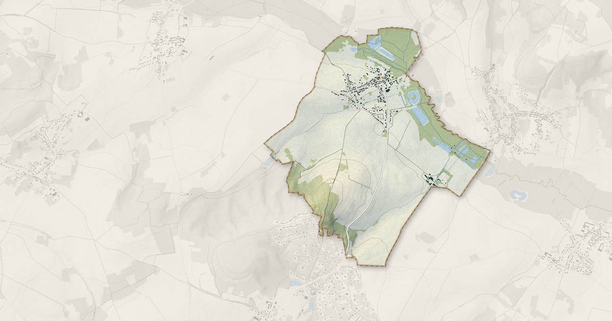 Portrait cartographique de Marest-sur-Matz : relief, eau, forêts, bâti et voies, calculés à partir des données de l'IGN