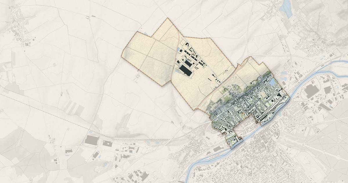 Portrait cartographique de Margny-lès-Compiègne : relief, eau, forêts, bâti et voies, calculés à partir des données de l'IGN