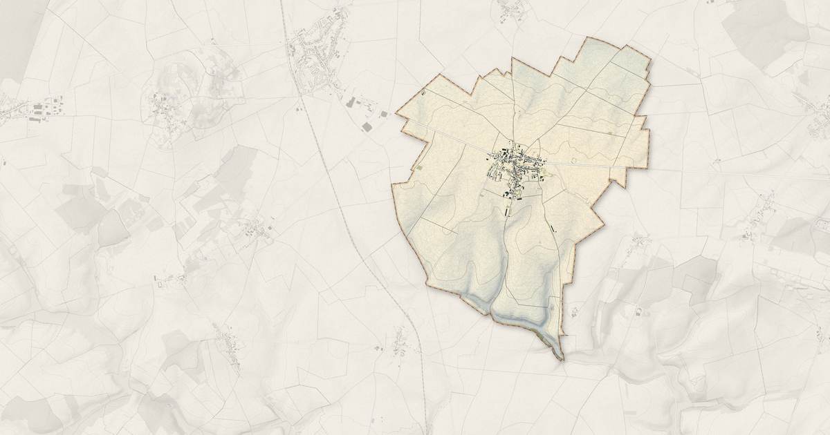 Portrait cartographique de Méry-la-Bataille : relief, eau, forêts, bâti et voies, calculés à partir des données de l'IGN