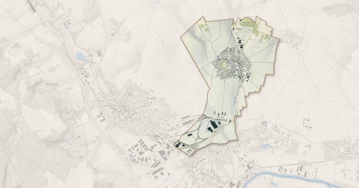 Portrait cartographique de Le Mesnil-en-Thelle : relief, eau, forêts, bâti et voies, calculés à partir des données de l'IGN