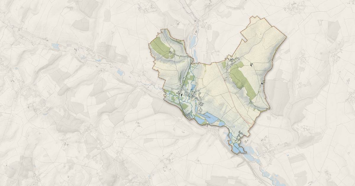 Portrait cartographique de Milly-sur-Thérain : relief, eau, forêts, bâti et voies, calculés à partir des données de l'IGN