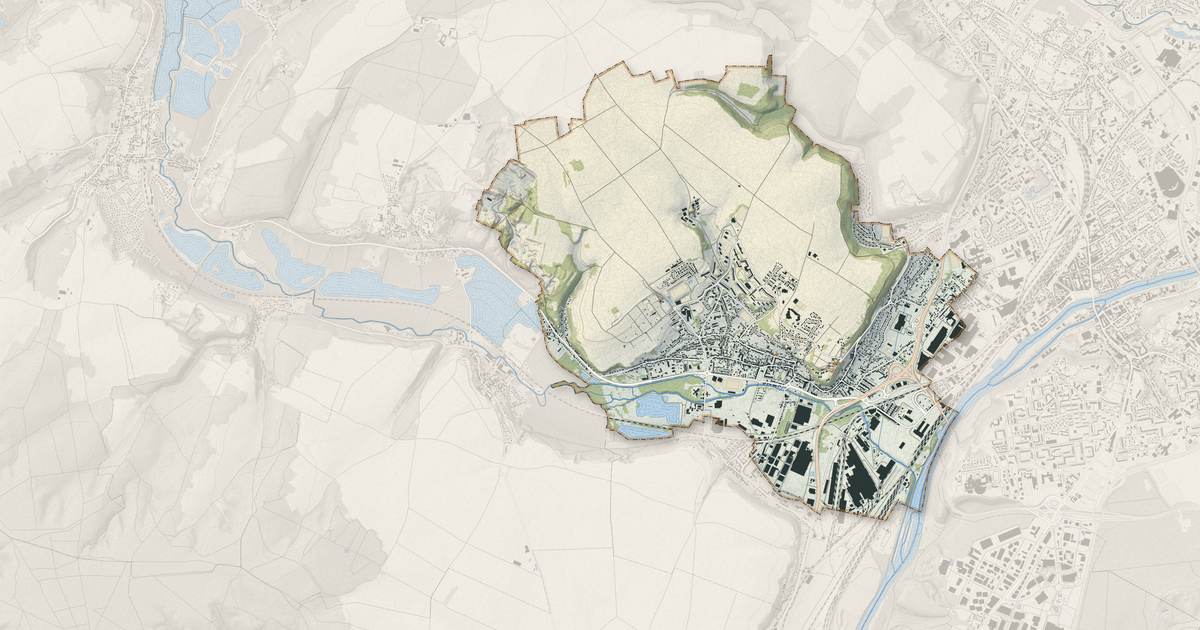 Portrait cartographique de Montataire : relief, eau, forêts, bâti et voies, calculés à partir des données de l'IGN
