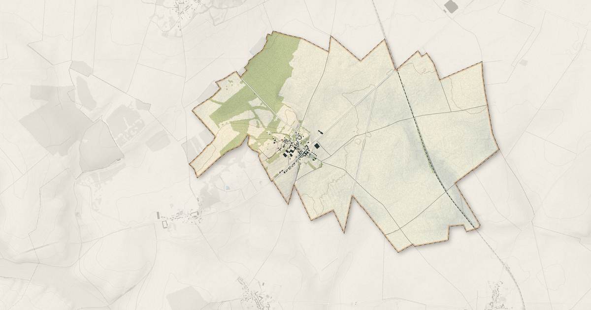 Portrait cartographique de Montgérain : relief, eau, forêts, bâti et voies, calculés à partir des données de l'IGN