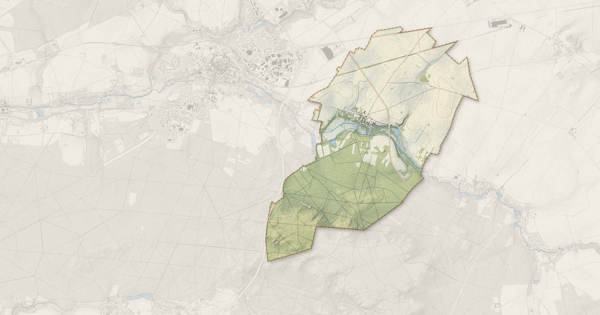 Portrait cartographique de Mont-l'Évêque : relief, eau, forêts, bâti et voies, calculés à partir des données de l'IGN