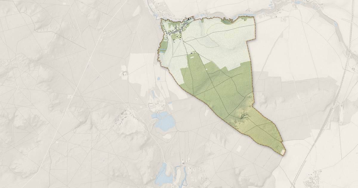 Portrait cartographique de Montlognon : relief, eau, forêts, bâti et voies, calculés à partir des données de l'IGN