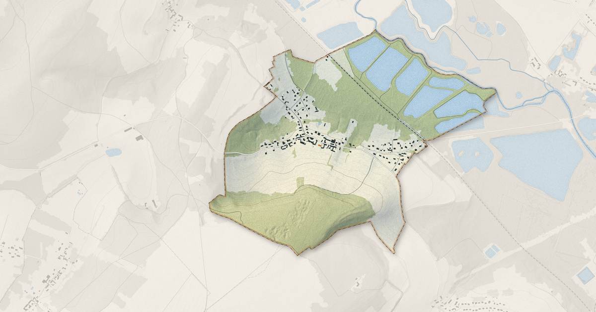 Portrait cartographique de Montreuil-sur-Thérain : relief, eau, forêts, bâti et voies, calculés à partir des données de l'IGN