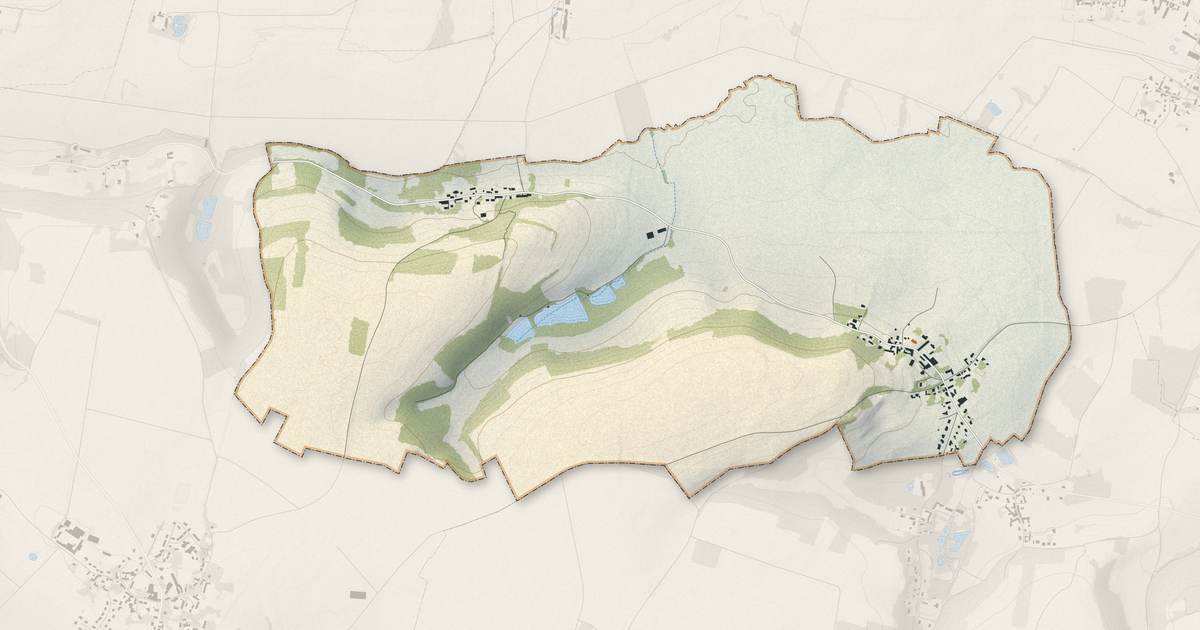 Portrait cartographique de Monts : relief, eau, forêts, bâti et voies, calculés à partir des données de l'IGN