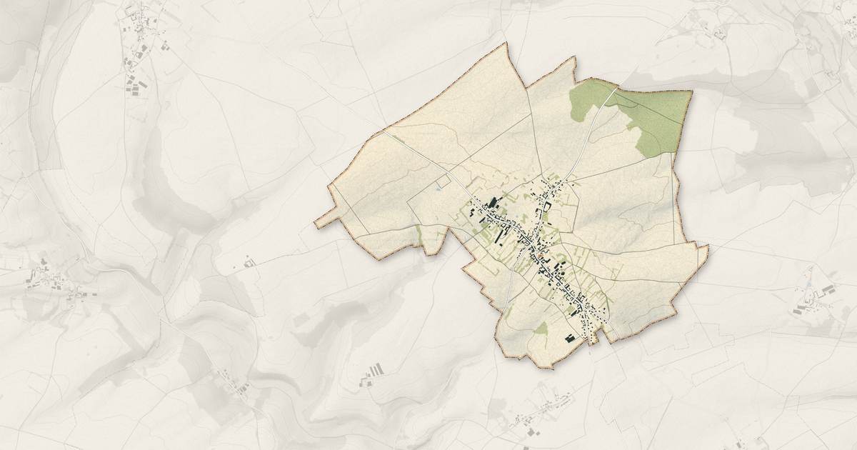 Portrait cartographique de Morvillers : relief, eau, forêts, bâti et voies, calculés à partir des données de l'IGN