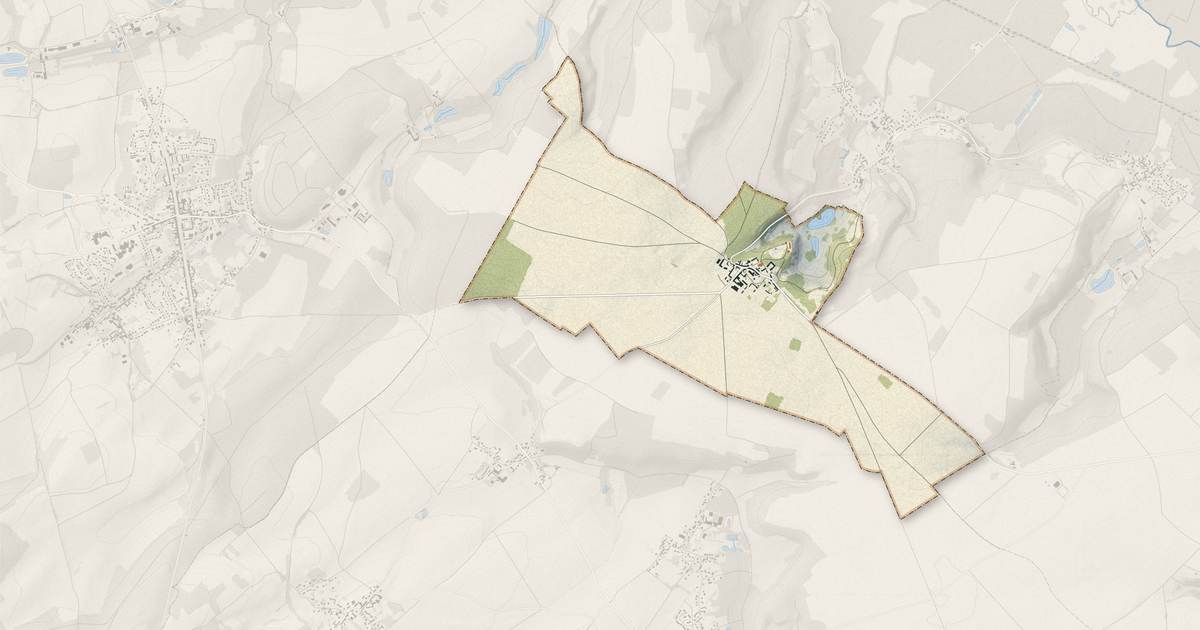 Portrait cartographique de Mouchy-le-Châtel : relief, eau, forêts, bâti et voies, calculés à partir des données de l'IGN