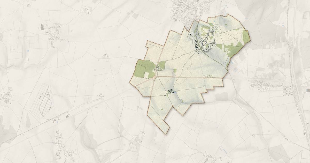 Portrait cartographique de Moyvillers : relief, eau, forêts, bâti et voies, calculés à partir des données de l'IGN