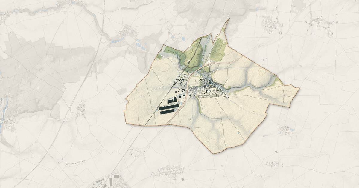 Portrait cartographique de Nanteuil-le-Haudouin : relief, eau, forêts, bâti et voies, calculés à partir des données de l'IGN