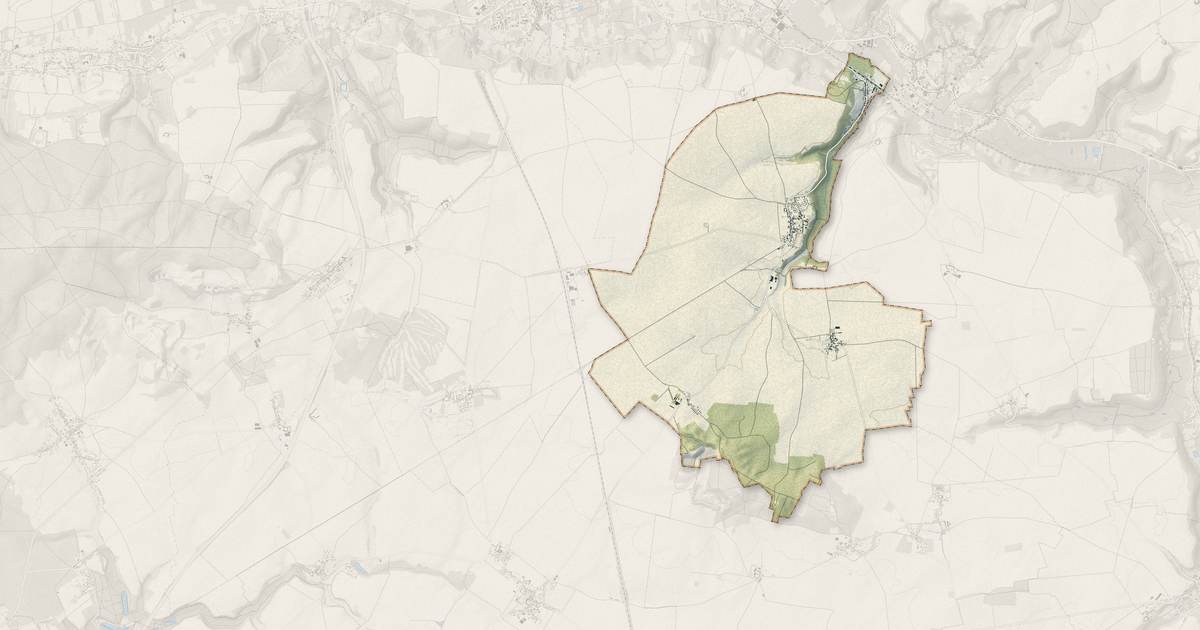 Portrait cartographique de Néry : relief, eau, forêts, bâti et voies, calculés à partir des données de l'IGN