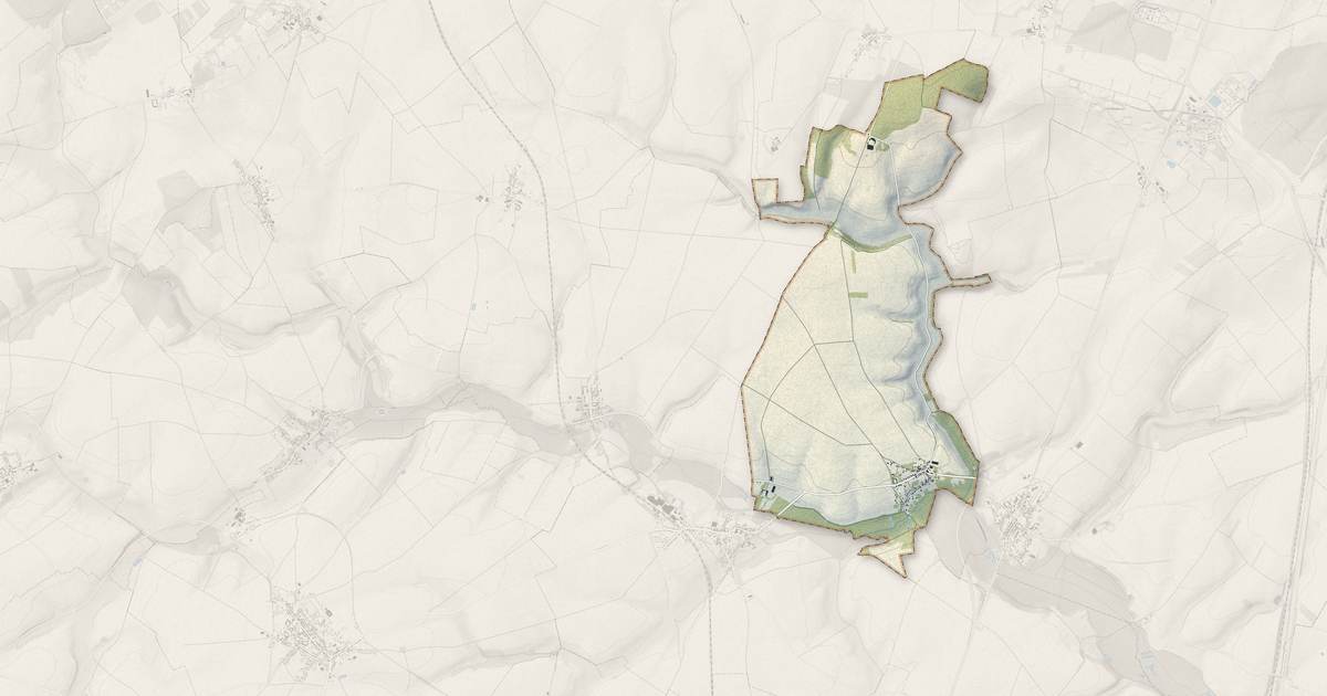 Portrait cartographique de Neufvy-sur-Aronde : relief, eau, forêts, bâti et voies, calculés à partir des données de l'IGN
